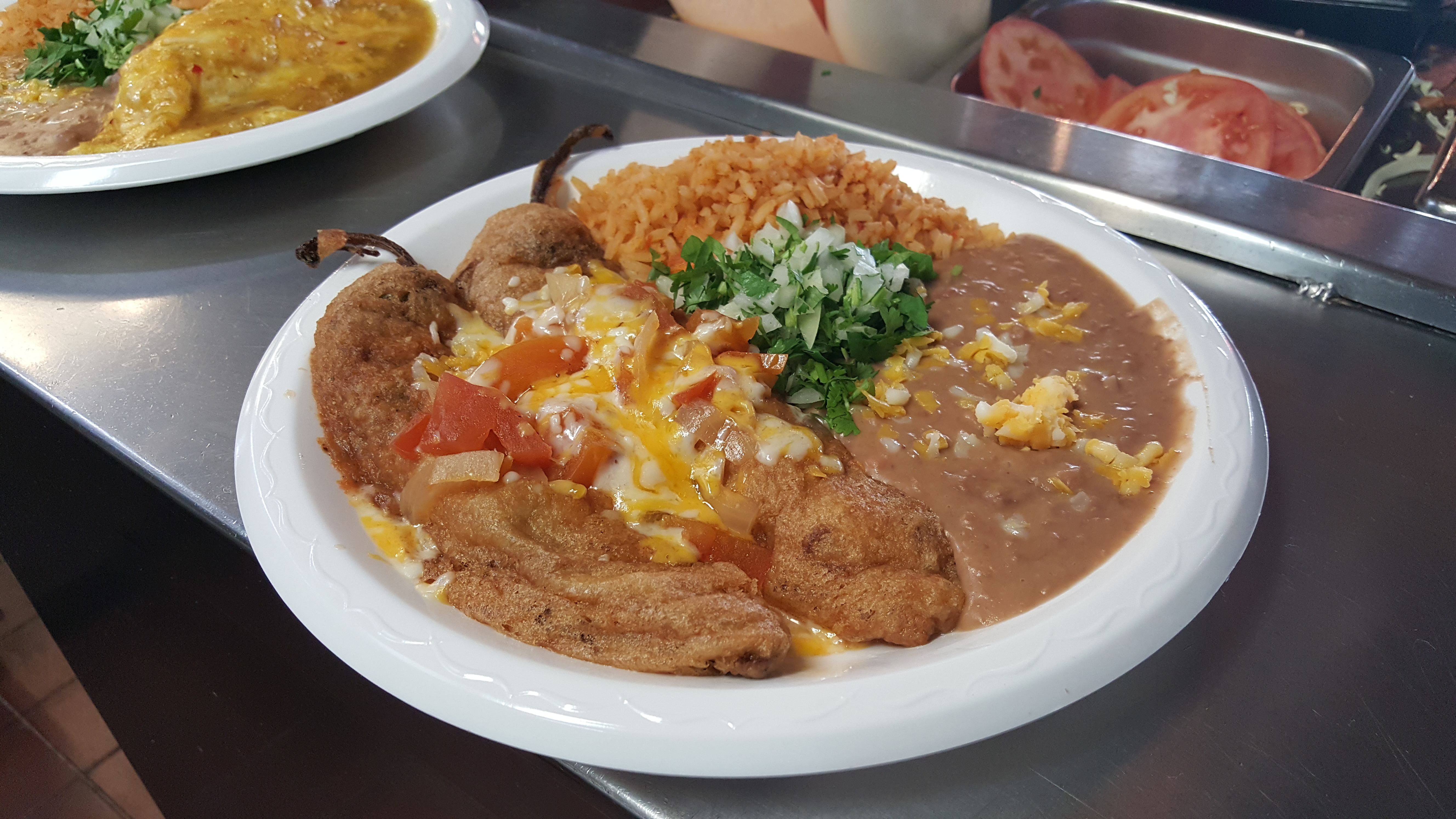 Order Chile Relleno Plate food online from Jalapeños Don Jefe store, Orange on bringmethat.com