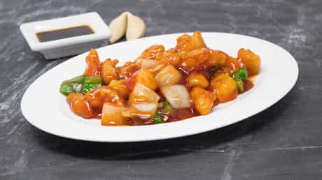 Order 115. Sweet and Sour Chicken food online from China Panda store, Dallas on bringmethat.com