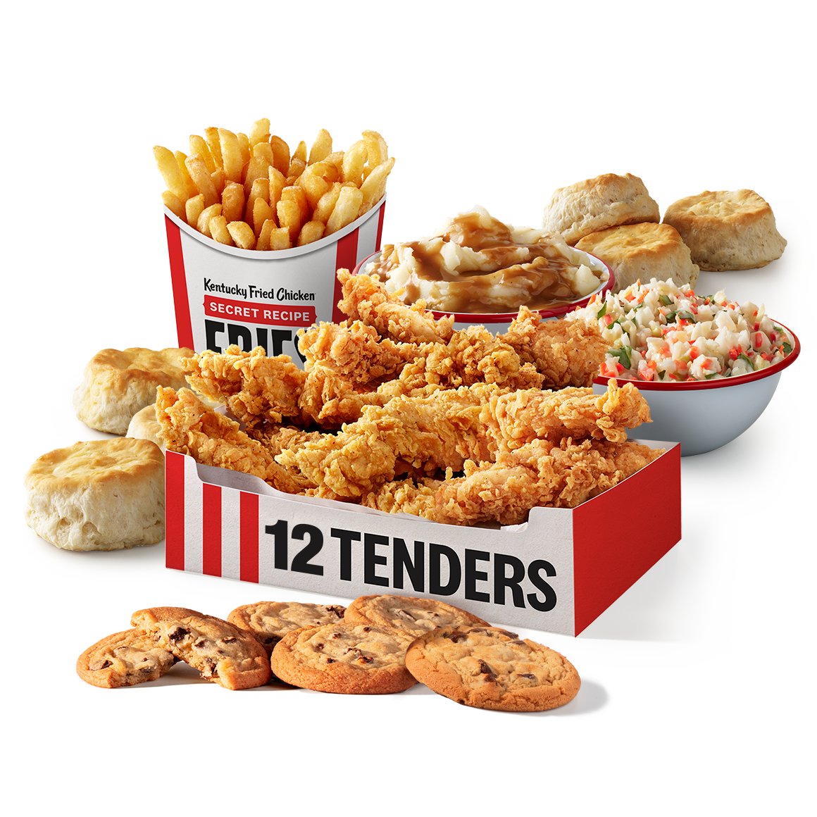 Order 12 pc. Tenders Meal with 6 FREE Cookies food online from KFC store, Minneapolis on bringmethat.com
