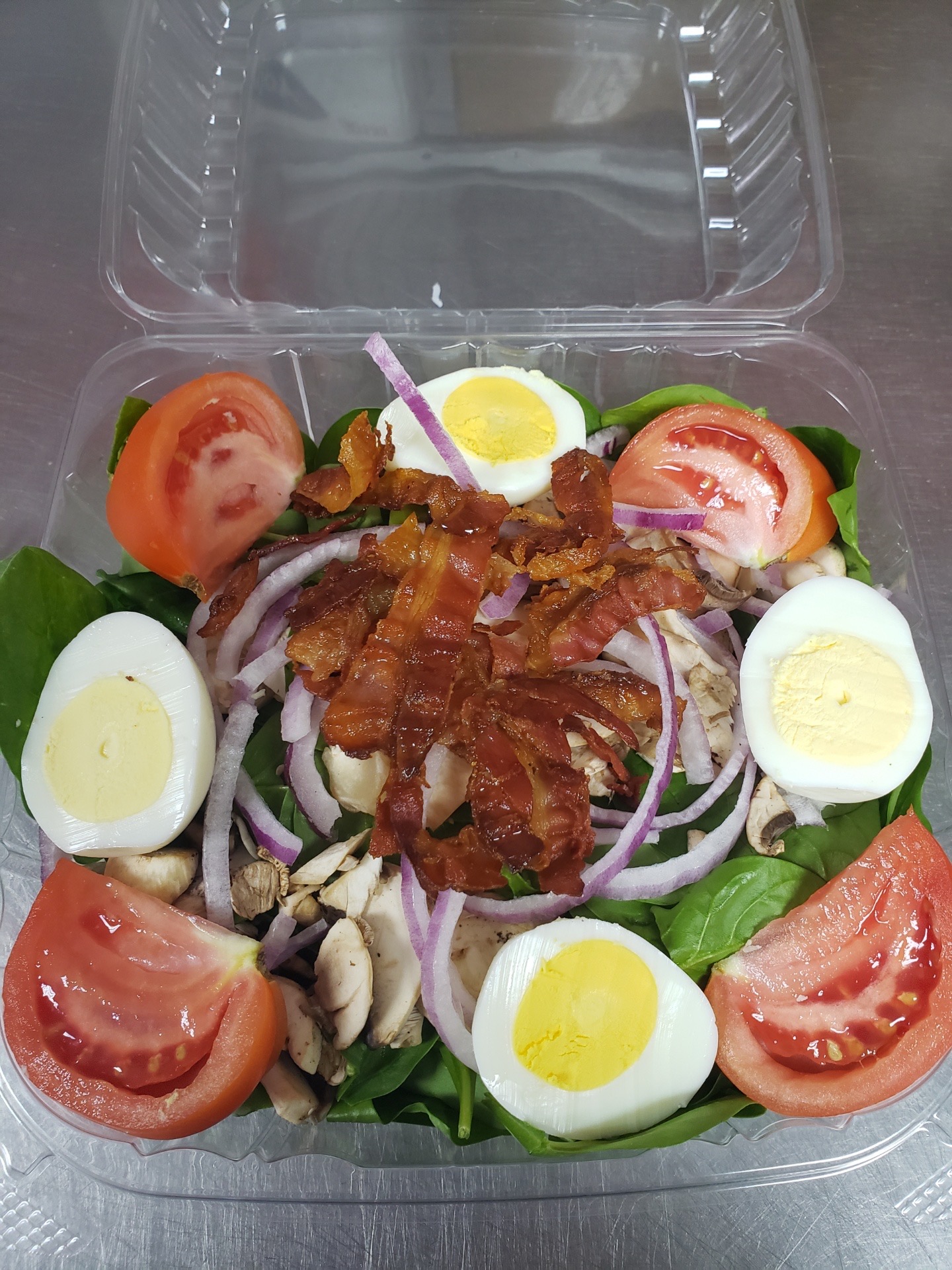 Order Spinach Salad food online from Mm! Mm! Pizza store, Pittsburgh on bringmethat.com