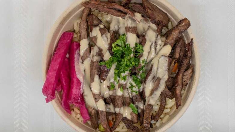 Order Beef Bowl (Rice Bowl) food online from Waffa Kitchen store, Glendora on bringmethat.com