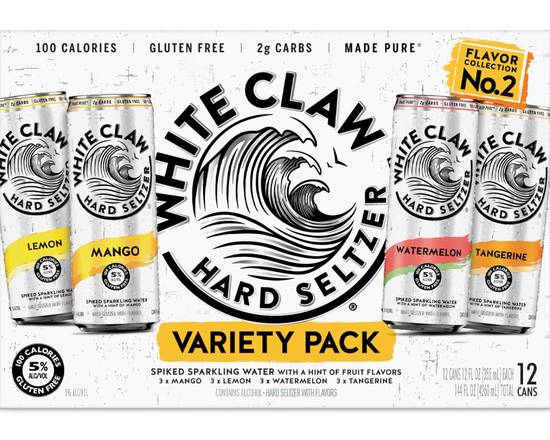 Order White Claw Variety Pack Tropical 12 Pack food online from Chevron store, La Quinta on bringmethat.com