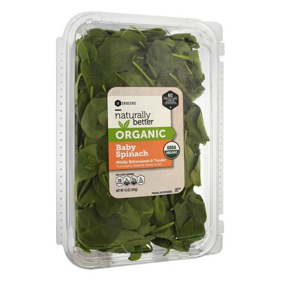 Order Se Grocers · Naturally Better Organic Baby Spinach (16 oz) food online from Winn-Dixie store, Pinson on bringmethat.com