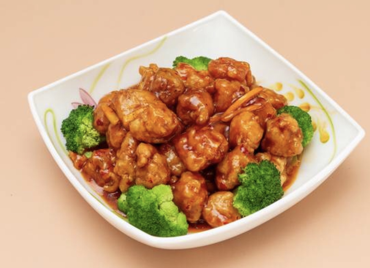 Order C2. Orange Chicken (spicy) food online from Zhengs China Express store, Randallstown on bringmethat.com
