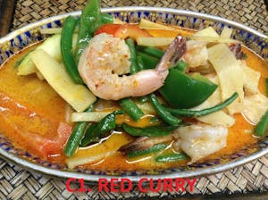 Order C1. Red Curry food online from Bua Thai Restaurant store, Old Orchard Beach on bringmethat.com