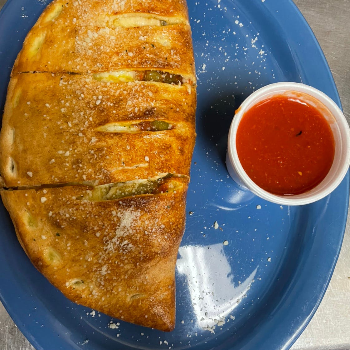 Order Spinach & Broccoli Calzone - Small food online from Casa Nostra Italian Cuisine store, Greeneville on bringmethat.com