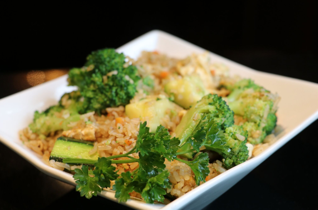 Order Vegetable Fried Rice food online from Sushi Sakura Express store, Houston on bringmethat.com