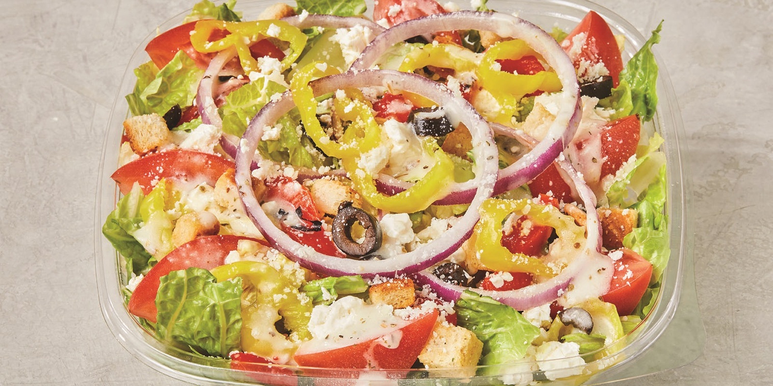 Order Side Mediterranean Salad food online from Vocelli Pizza store, Pittsburgh on bringmethat.com