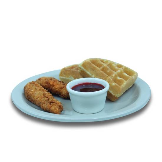 Order Jr Chicken and Waffles food online from We Pancakes store, Midwest City on bringmethat.com