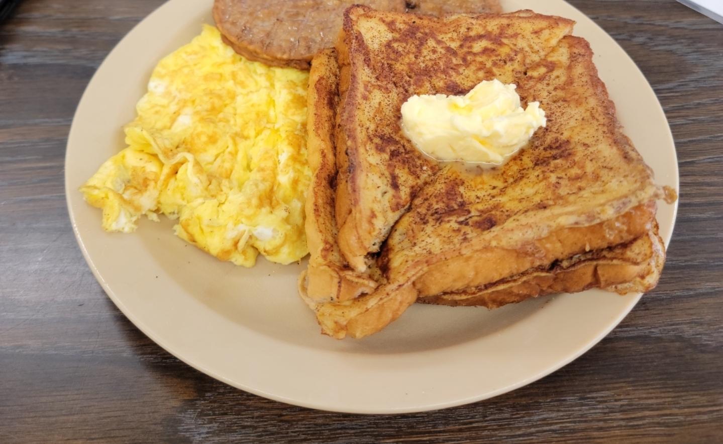 Order FRENCH TOAST AND TWO EGGS food online from Steak In A Sack store, Fort Washington on bringmethat.com