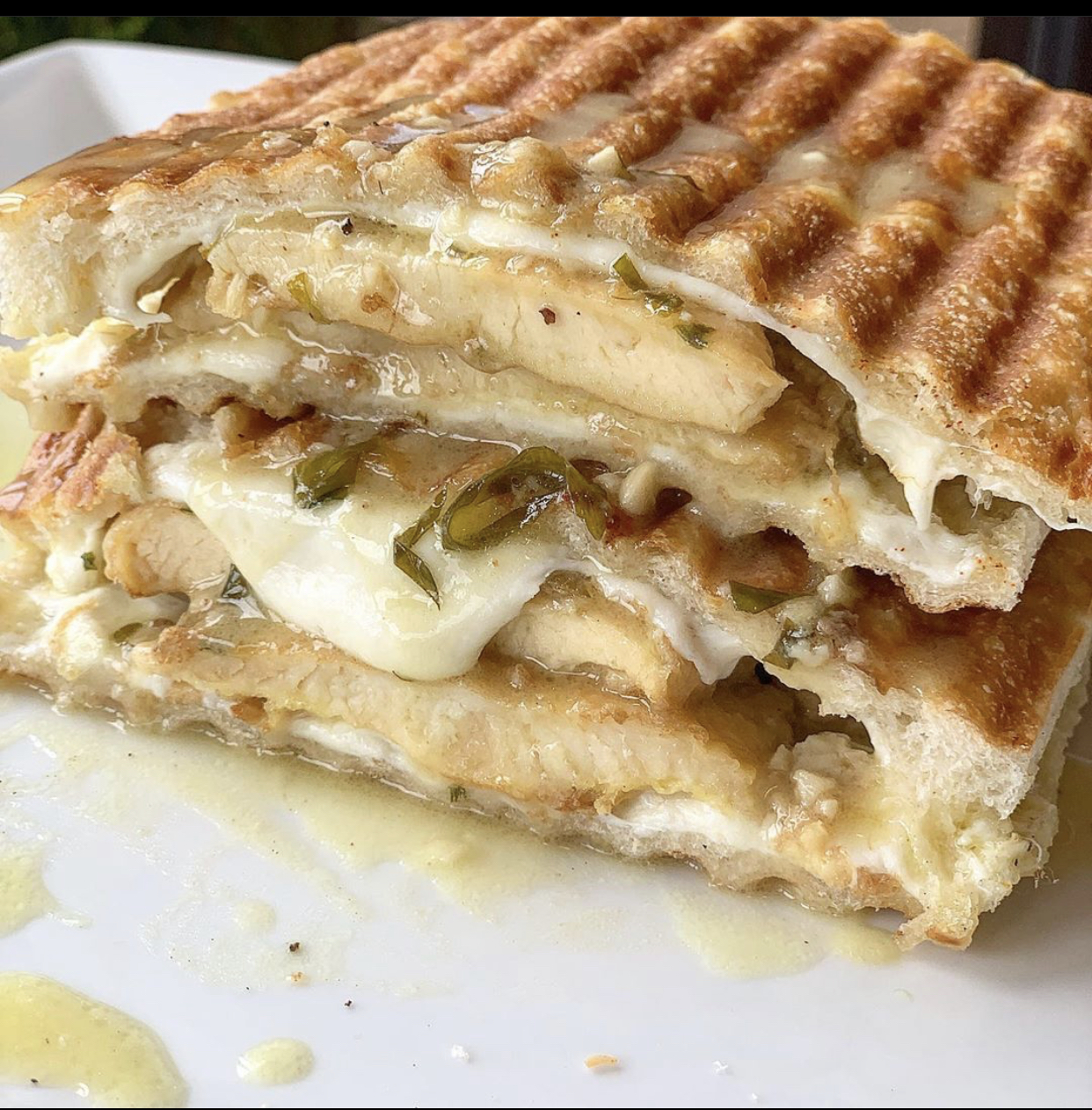Order S12. Chicken Francese Panini food online from Panini Grill store, Freehold on bringmethat.com