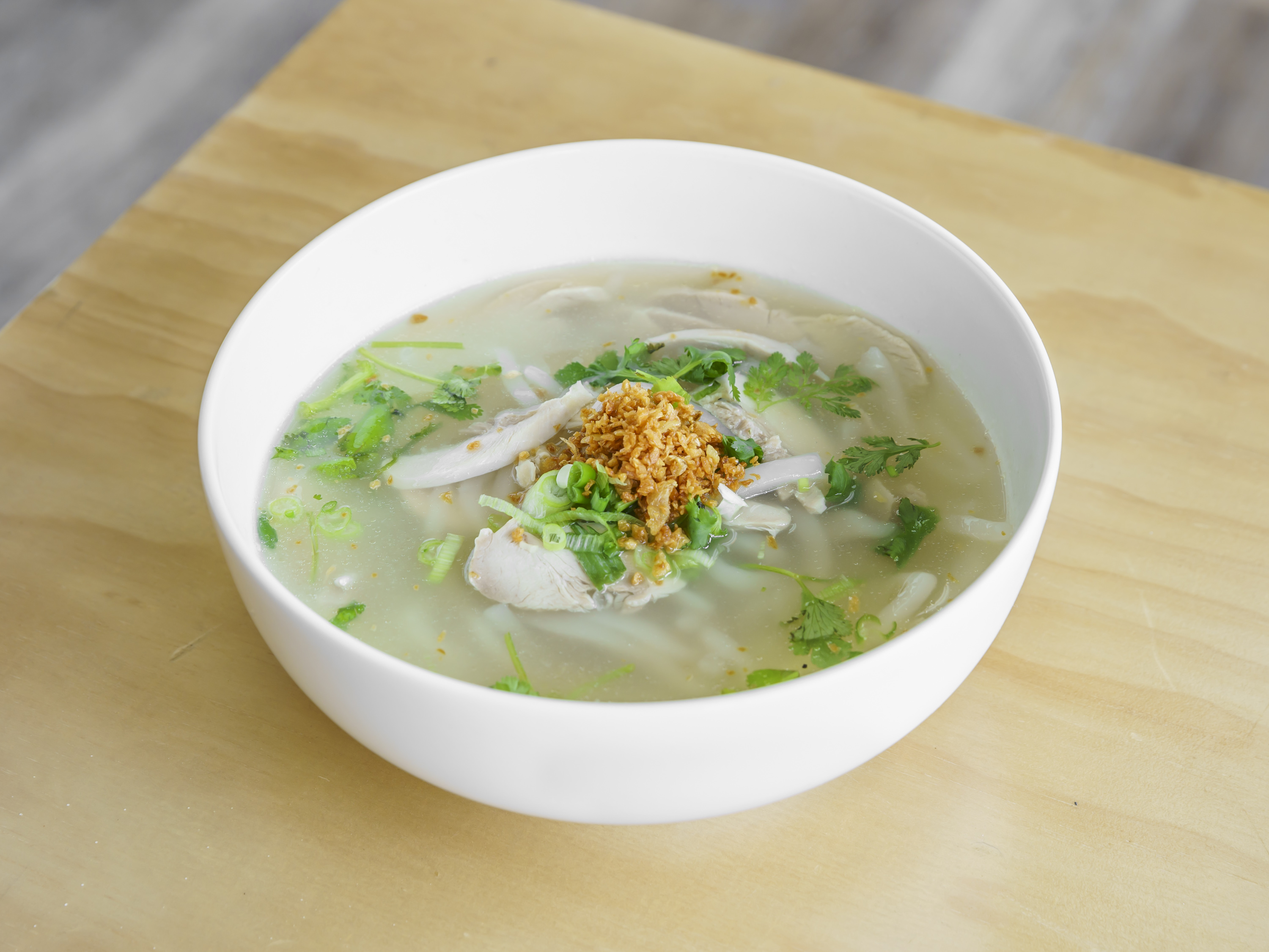 Order Kao Piek Soup food online from Owl Owl Thai Lao Street Food store, Signal Hill on bringmethat.com