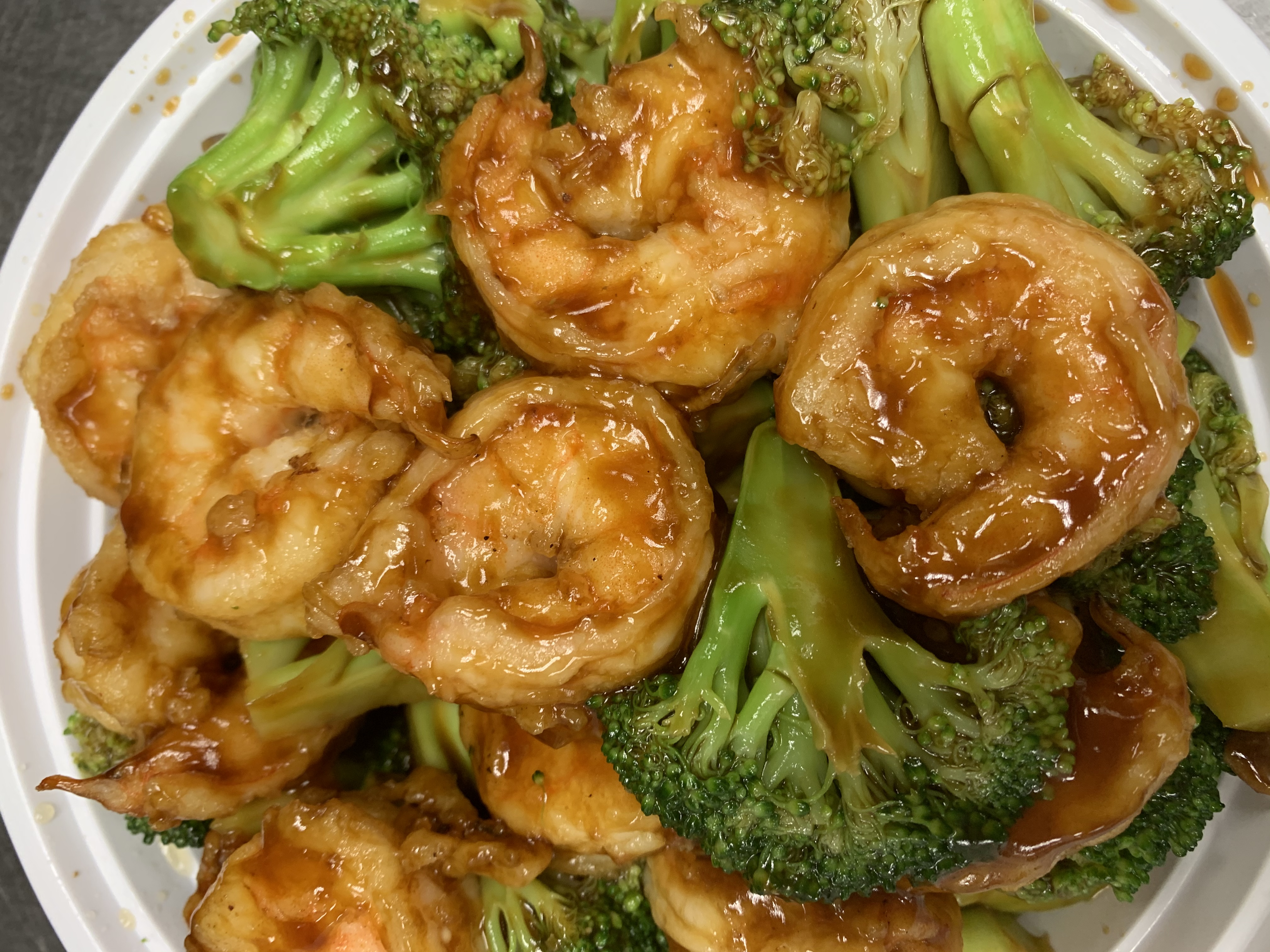 Order Jumbo shrimp w broccoli 芥蓝大虾 food online from ShangWei Szechuan store, Bethlehem on bringmethat.com