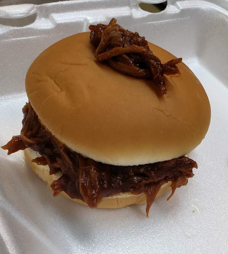 Order BBQ Pulled Pork Sandwich food online from The Caddyshack store, Petersburg on bringmethat.com