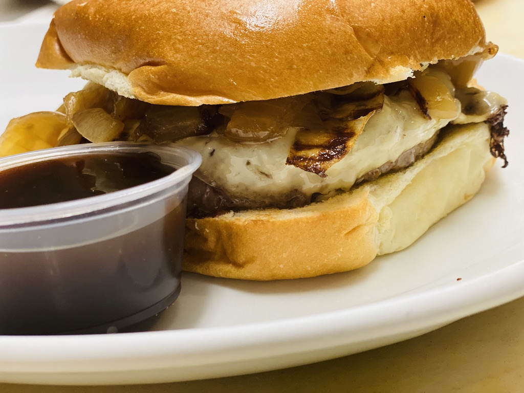 Order The Bourbon Burger food online from State Street Cafe store, North Haven on bringmethat.com