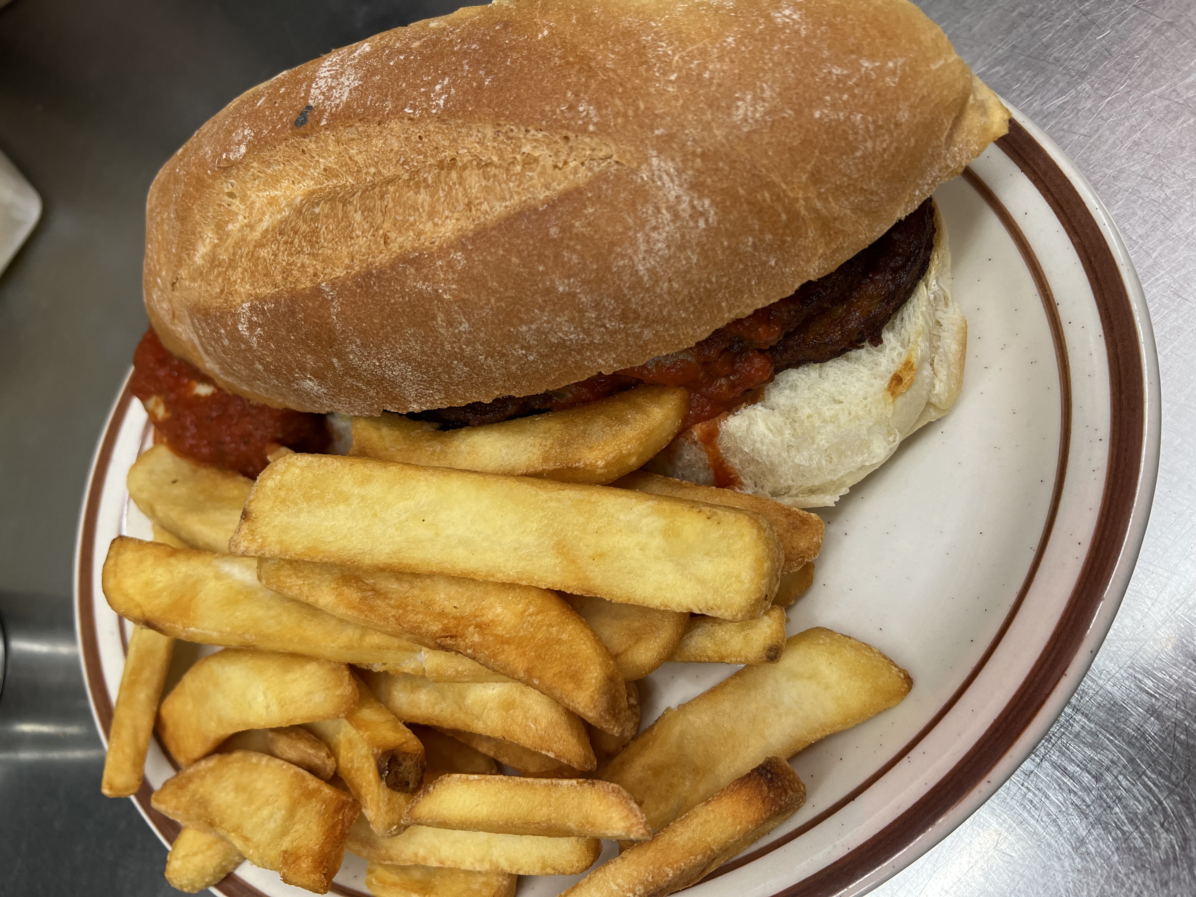 Order Eggplant Parm Sandwich  food online from Eastridge Family Restaurant store, Rochester on bringmethat.com