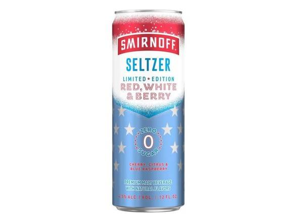 Order Smirnoff Seltzer Red, White and Berry - 12x 12oz Cans food online from Jenny Liquors store, Mt Prospect on bringmethat.com