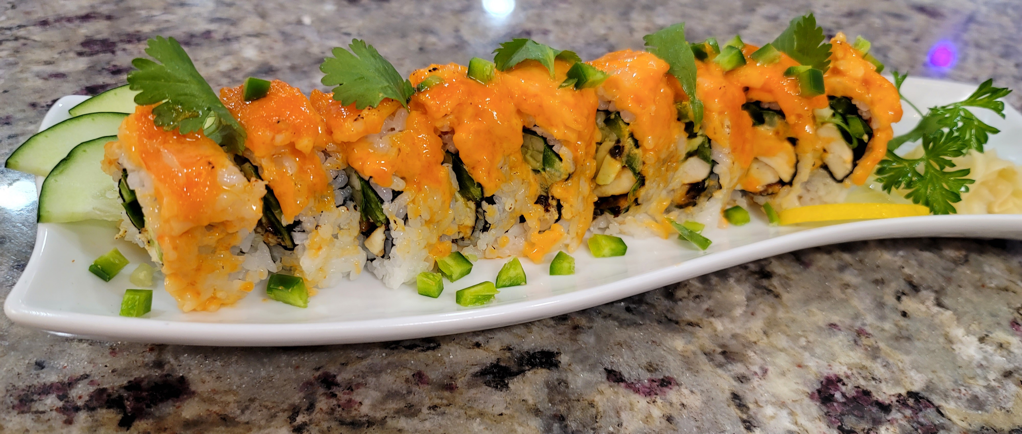Order Double Fire Deluxe food online from Wajo Sushi store, Wheeling on bringmethat.com