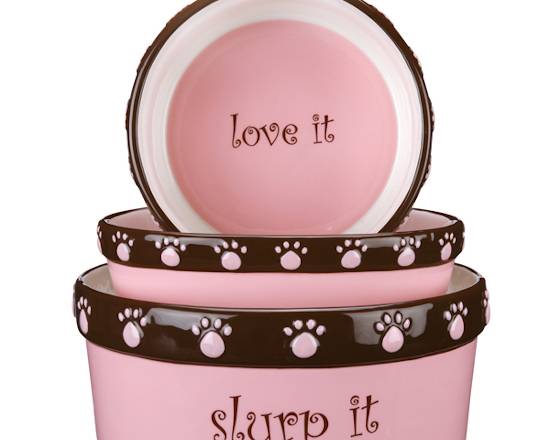Order Zack & Zoey Chomp It Bowl Pink (40 oz) food online from What The Fluff? Pet Store & More! Llc store, Woodridge on bringmethat.com