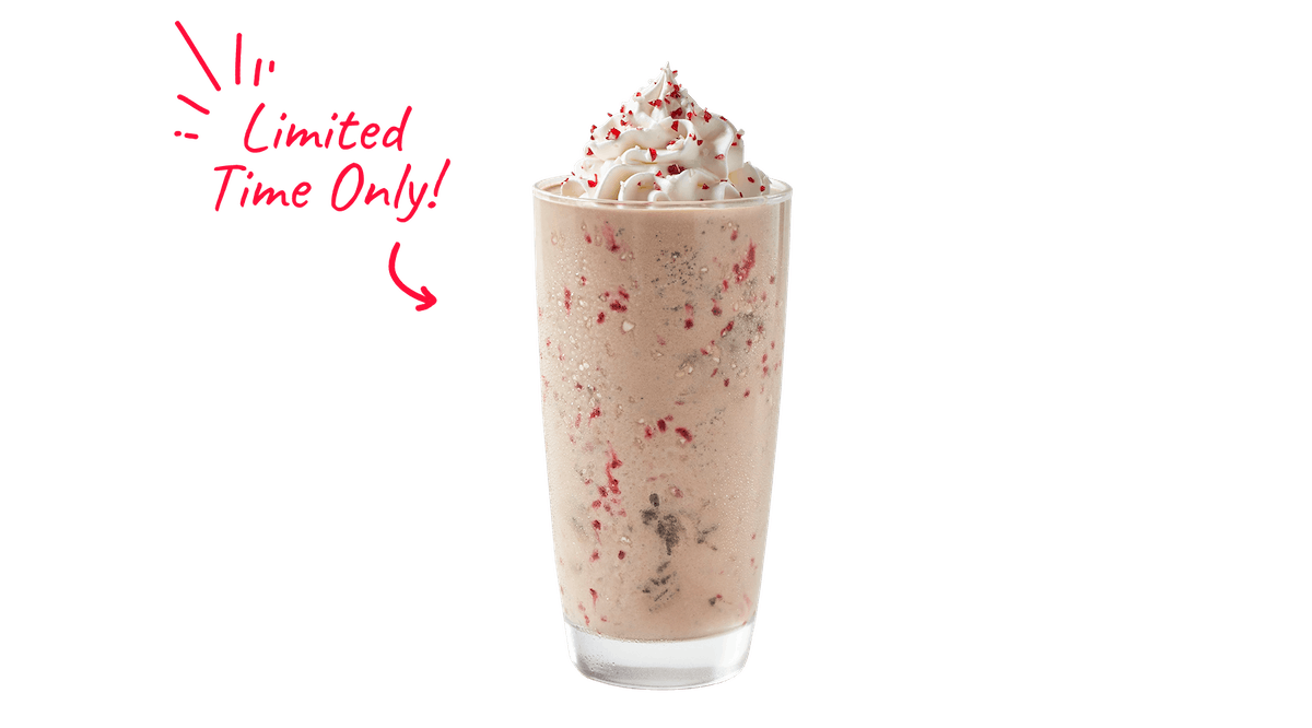 Order OREO® Cookie Peppermint Shake food online from Freddy Frozen Custard & Steakburgers store, Lincoln on bringmethat.com