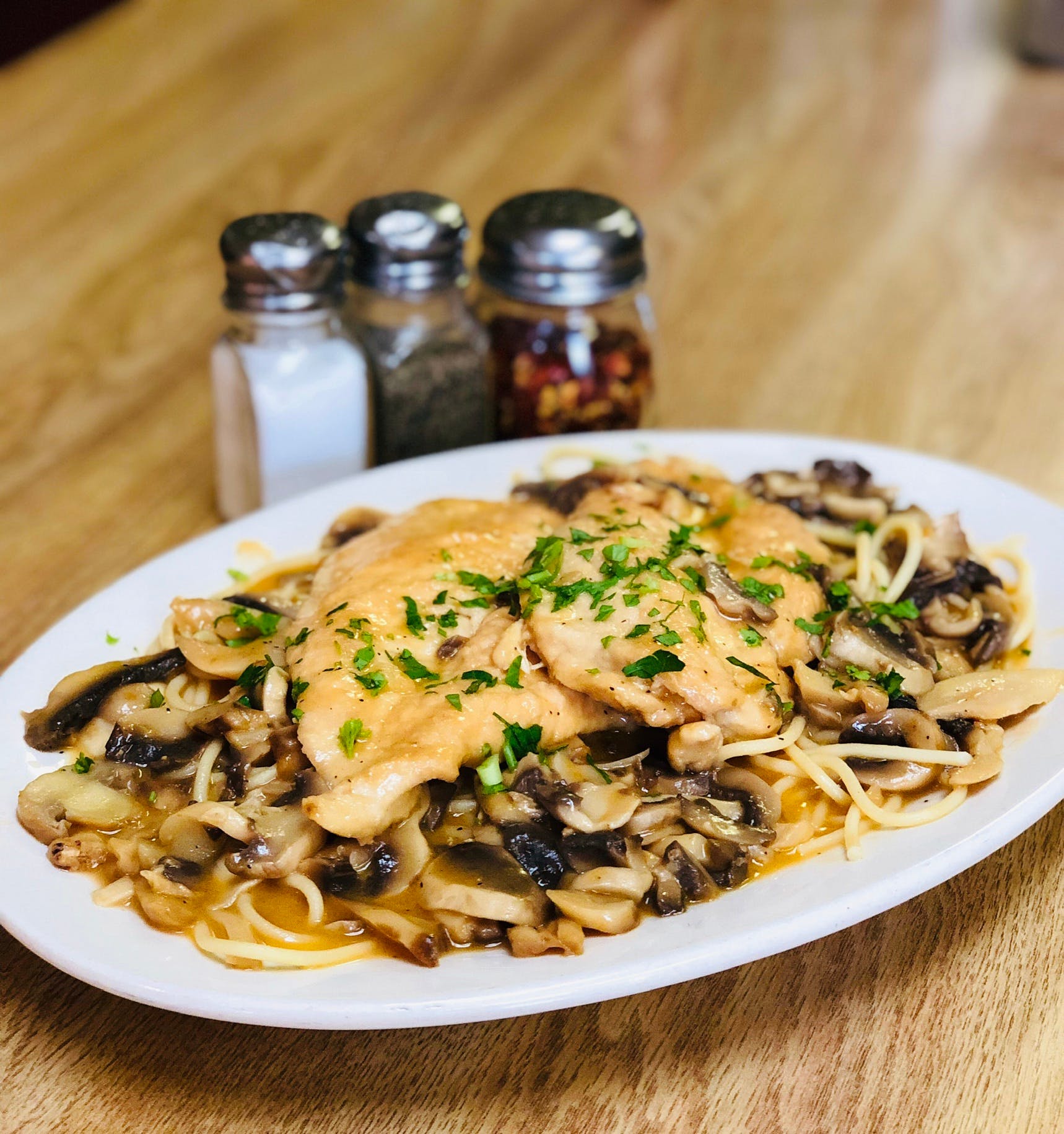 Order Chicken Marsala - Entree food online from Nonna Rosa Pizzeria store, Norristown on bringmethat.com
