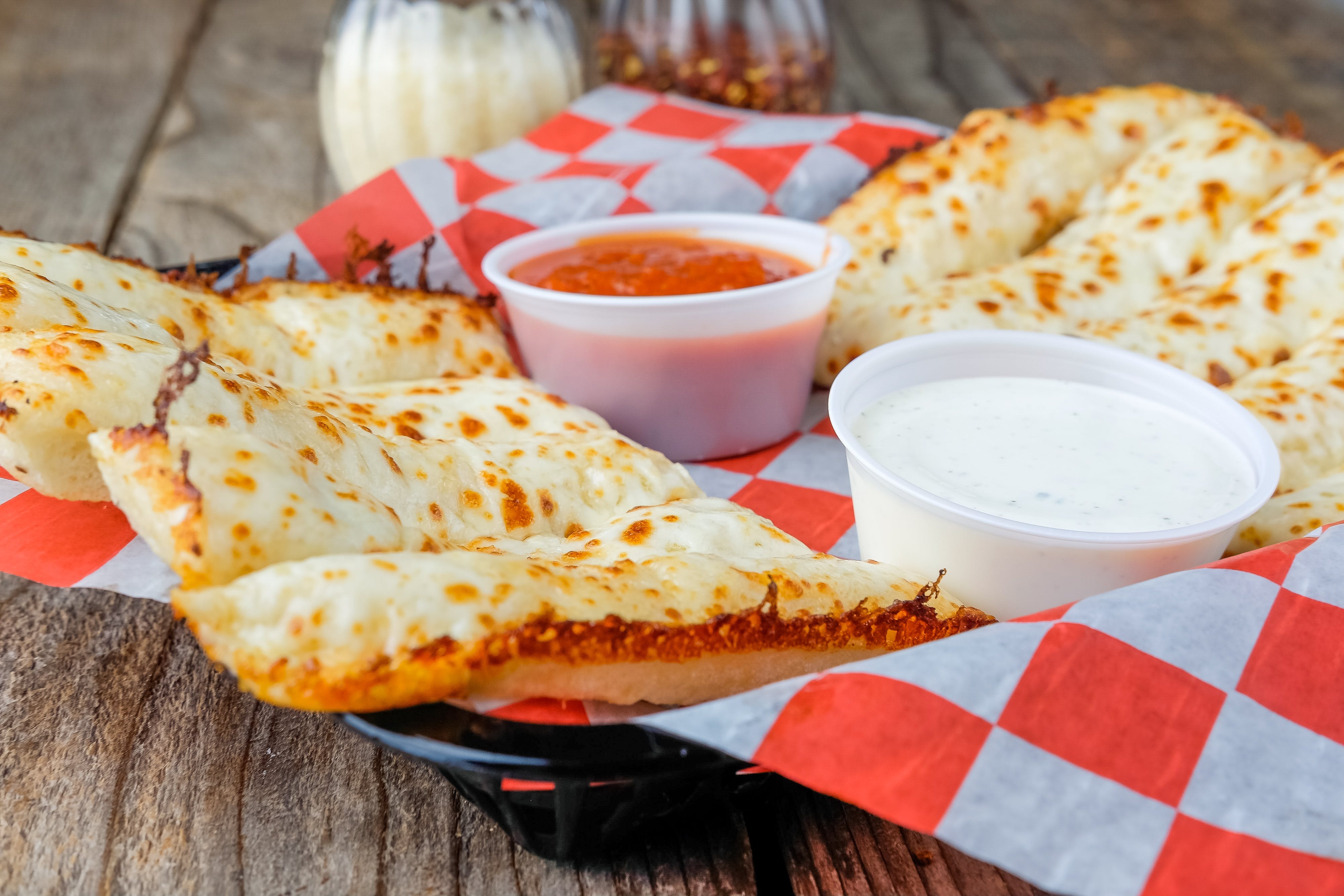 Order Cheese Sticks - Sticks food online from Jim's Razorback Pizza store, Fayetteville on bringmethat.com