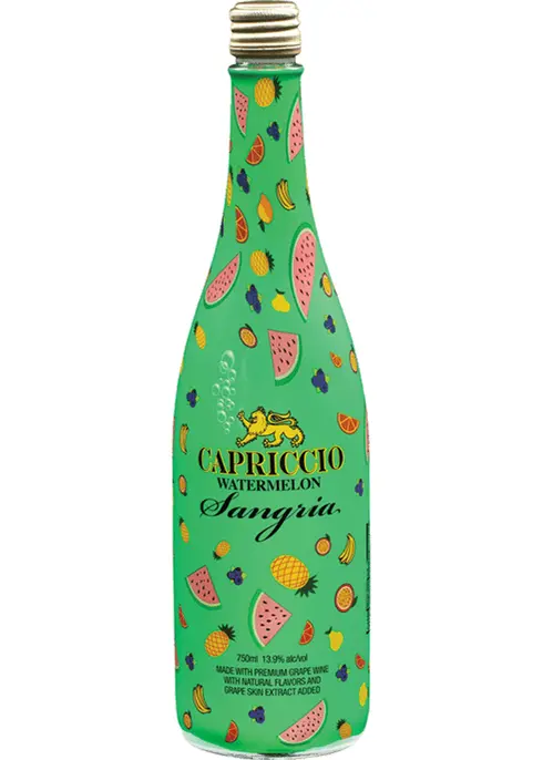 Order Capriccio Bubbly Watermelon Sangria 750 ml. Bottle food online from G & G Liquors store, Lawndale on bringmethat.com