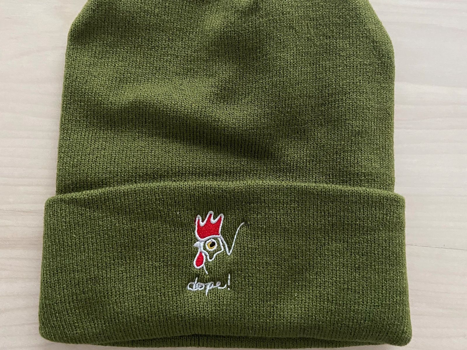Order Dope Beanie - Green food online from The Rooster store, Los Angeles on bringmethat.com