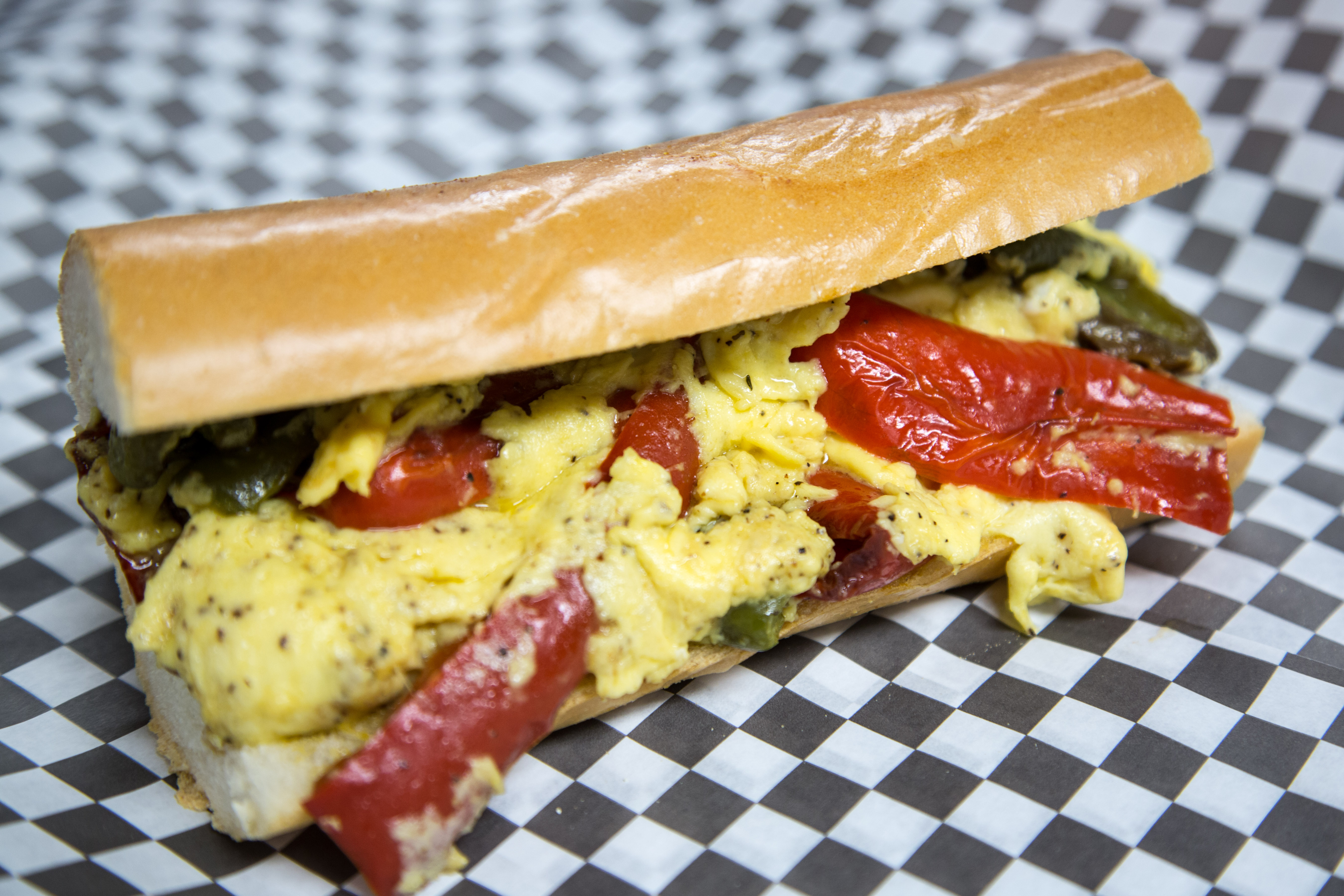 Order Pepper and Egg Sandwich food online from Big Ange Eatery store, Arlington Heights on bringmethat.com