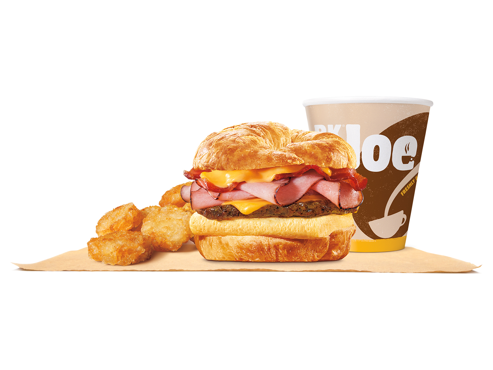 Order Fully Loaded (TRIPLE) CROISSAN'WICH® Meal food online from Burger King store, Streamwood on bringmethat.com