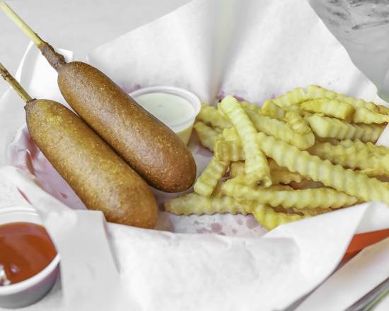 Order Corn Dog Basket food online from Local 66 Bar And Grill store, Portland on bringmethat.com