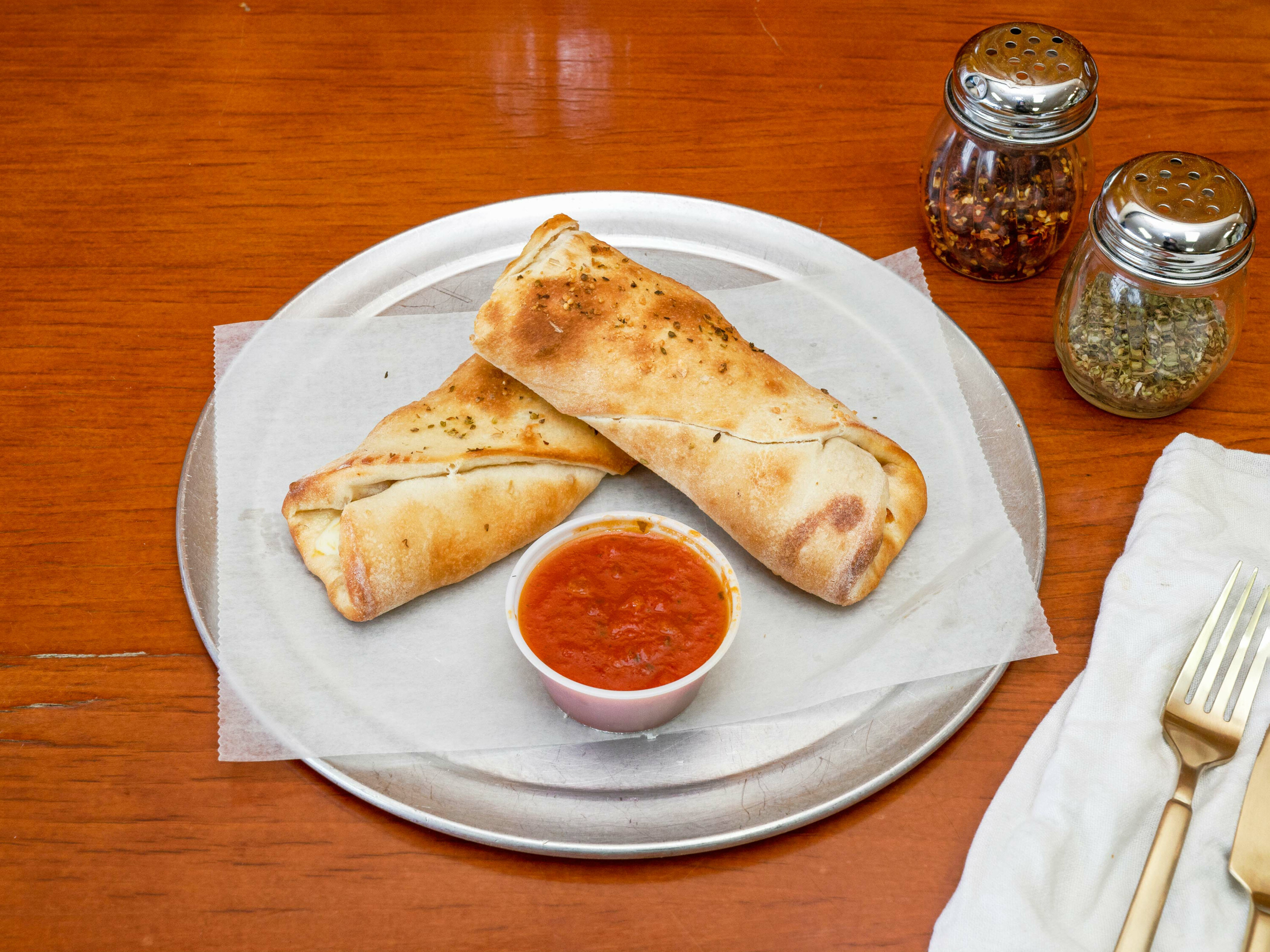 Order Pepperoni and Sausage Stromboli food online from Bella Villa store, West Haven on bringmethat.com