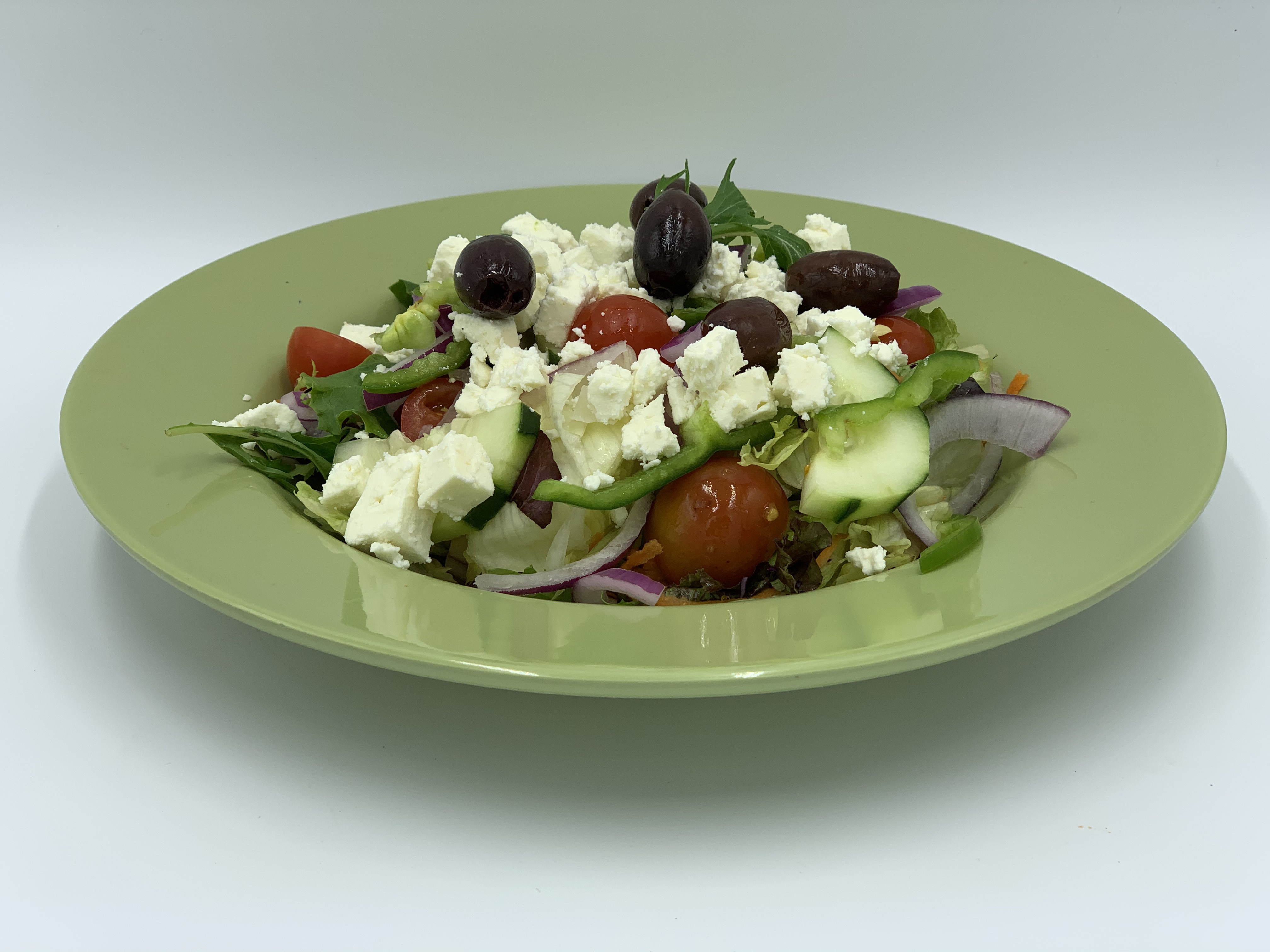 Order Greek Salad food online from Mario's Pizzeria of Seaford store, Seaford on bringmethat.com