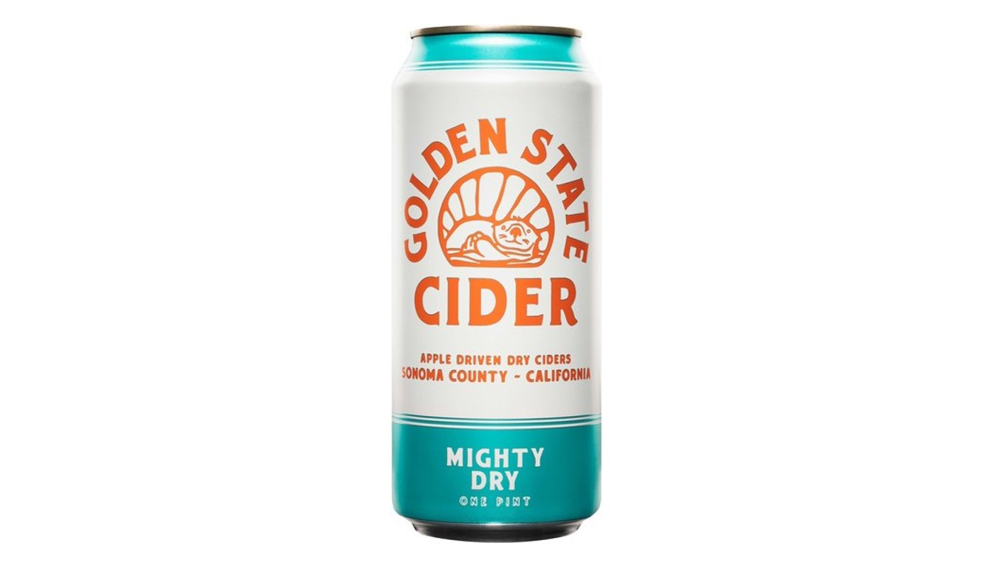 Order Golden State Cider Mighty Dry 4 pack 16oz Cans food online from Circus Liquor store, Santa Clarita on bringmethat.com