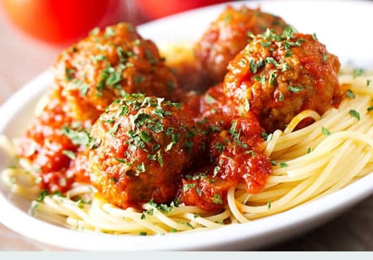 Order Pasta with Meatballs - Pasta food online from Marcelino's Pizzeria store, New Windsor on bringmethat.com