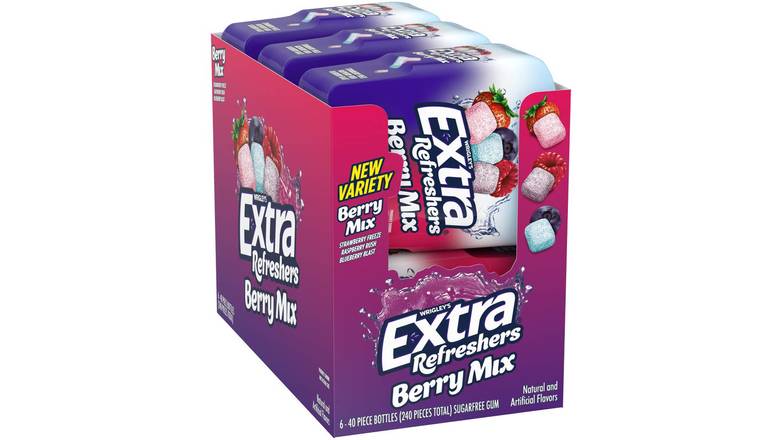 Order Extra Refreshers Berry Mix Gum,  (Pack Of 6) 3.21 Oz food online from Valero Food Mart store, Murrayville on bringmethat.com