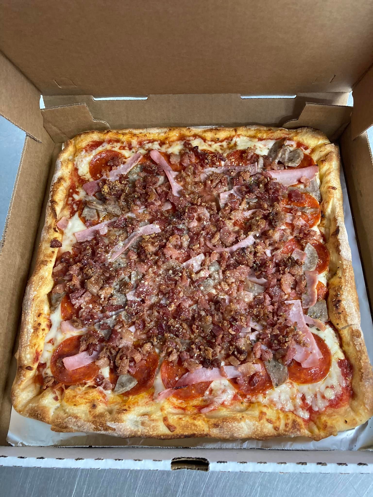 Order Sicilian Meat Lovers Pizza - Small food online from Anthony Jr. Strasburg store, Strasburg on bringmethat.com