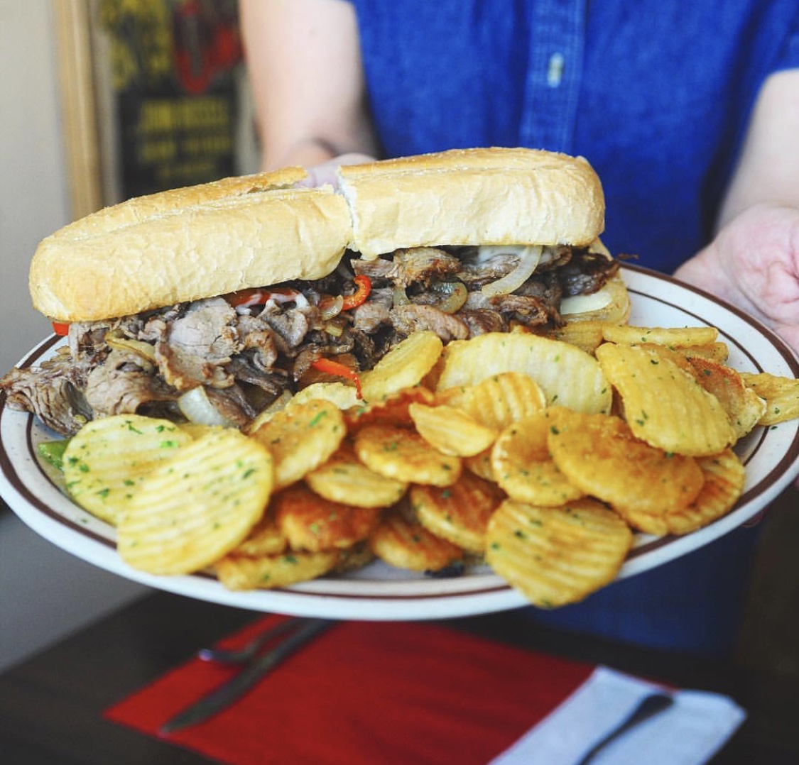Order Okie Cheesesteak Sandwich food online from The Tulsa Rib Company & Catering store, Orange on bringmethat.com
