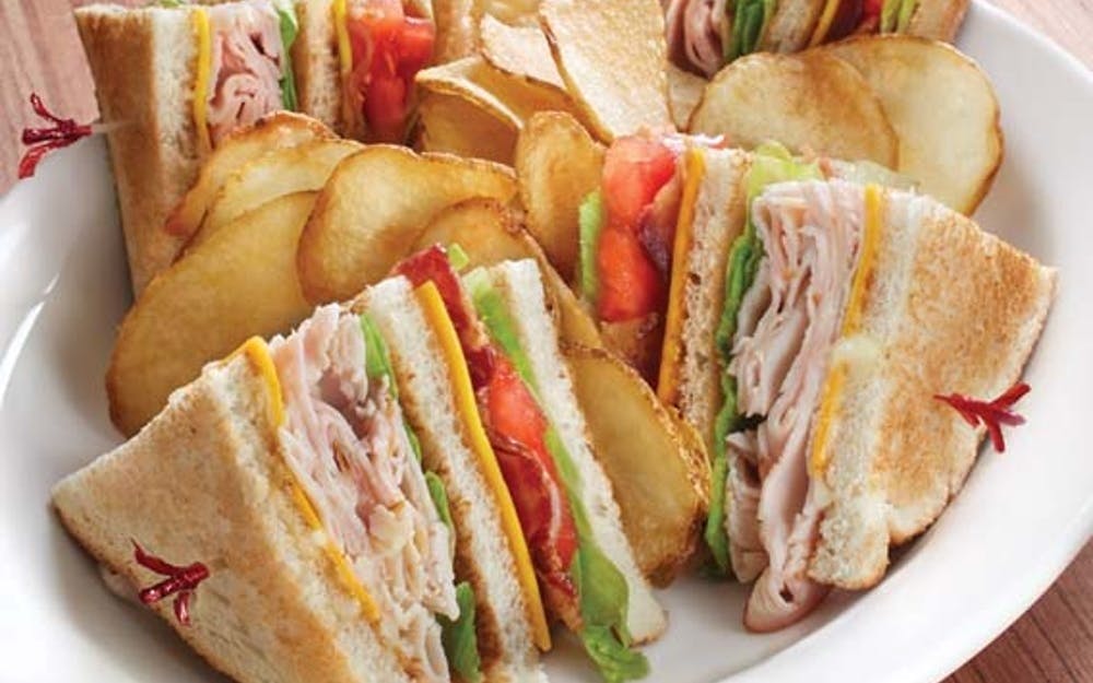 Order Turkey & Cheese Club Platter - Platter food online from Pino's Pizzeria store, Easton on bringmethat.com