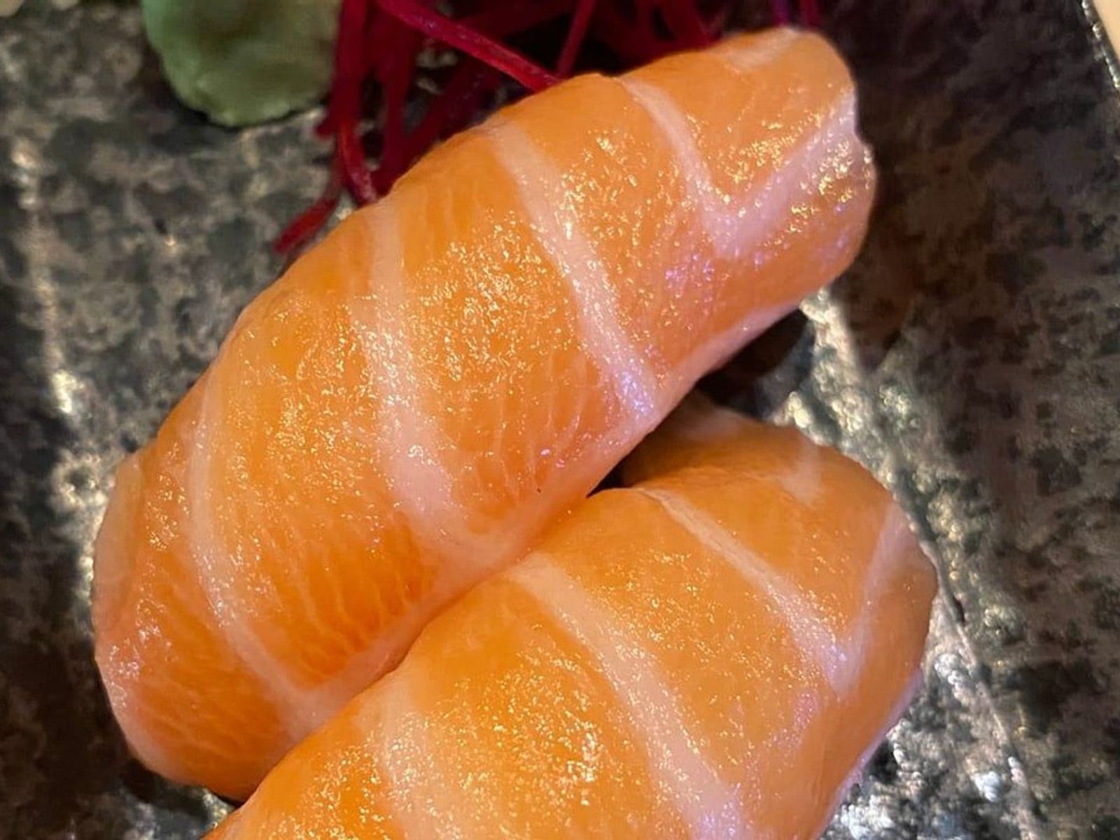 Order Sake Nigiri food online from Sushi Aoi store, Washington on bringmethat.com