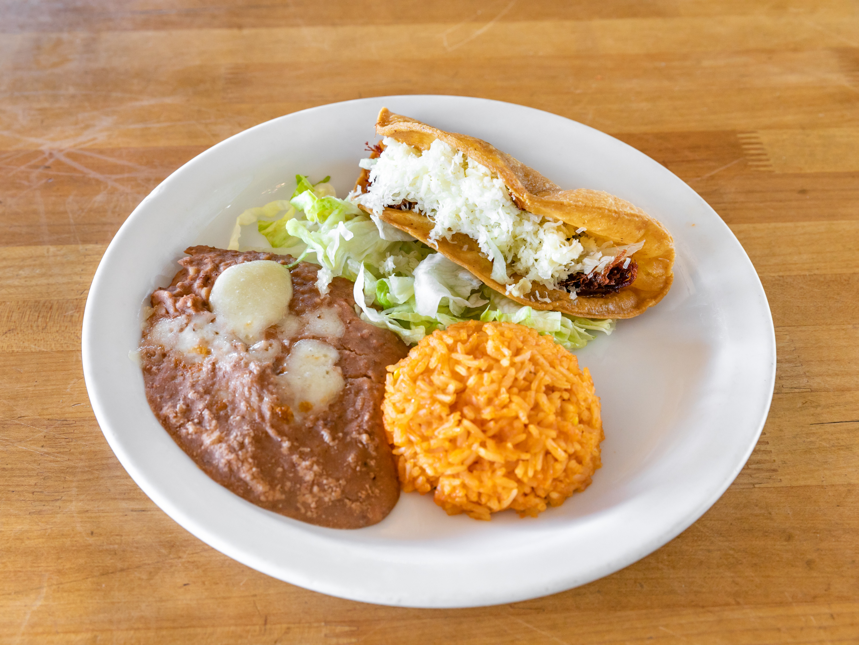 Order One Taco Combination food online from Casa Don Diego store, Chula Vista on bringmethat.com