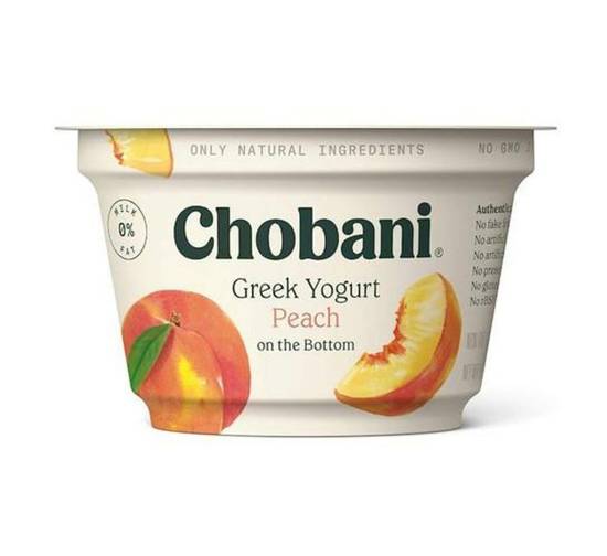 Order Chobani Greek Yogurt - Peach food online from IV Deli Mart store, Goleta on bringmethat.com