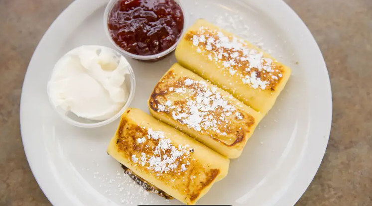 Order Cheese Blintzes   food online from Danny's Deli and Grill store, Ventura on bringmethat.com