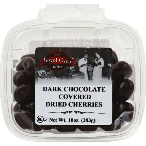 Order Jewel Osco · Dark Chocolate Covered Dried Cherries (10 oz) food online from Jewel-Osco store, Libertyville on bringmethat.com