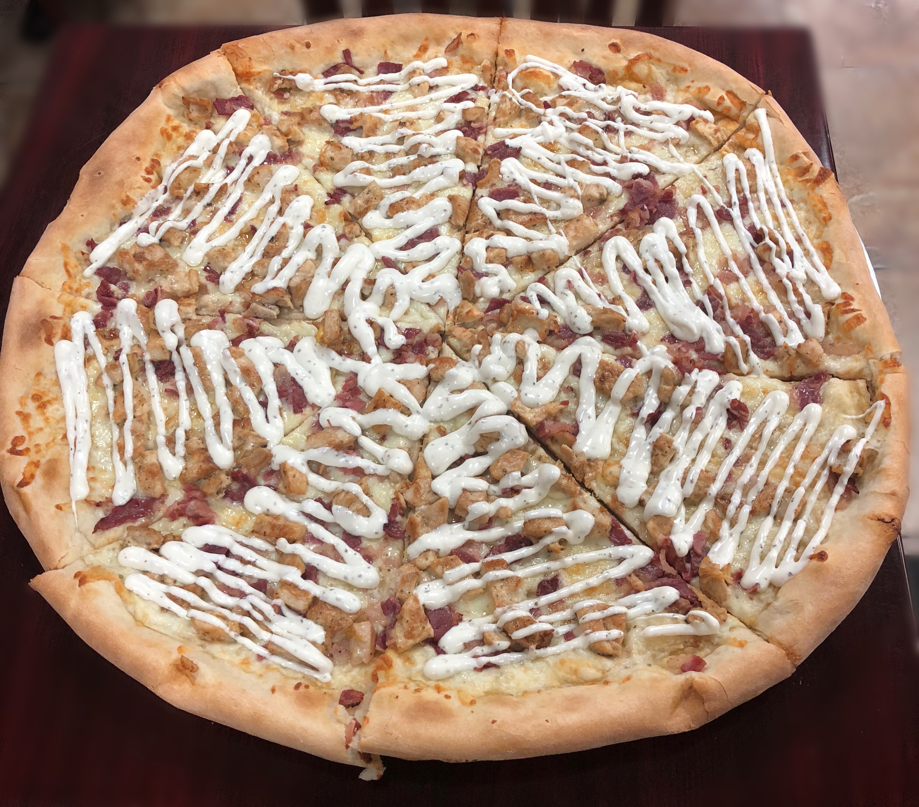 Order Chicken Bacon Ranch Pie food online from Pepo's Pizza store, New York on bringmethat.com