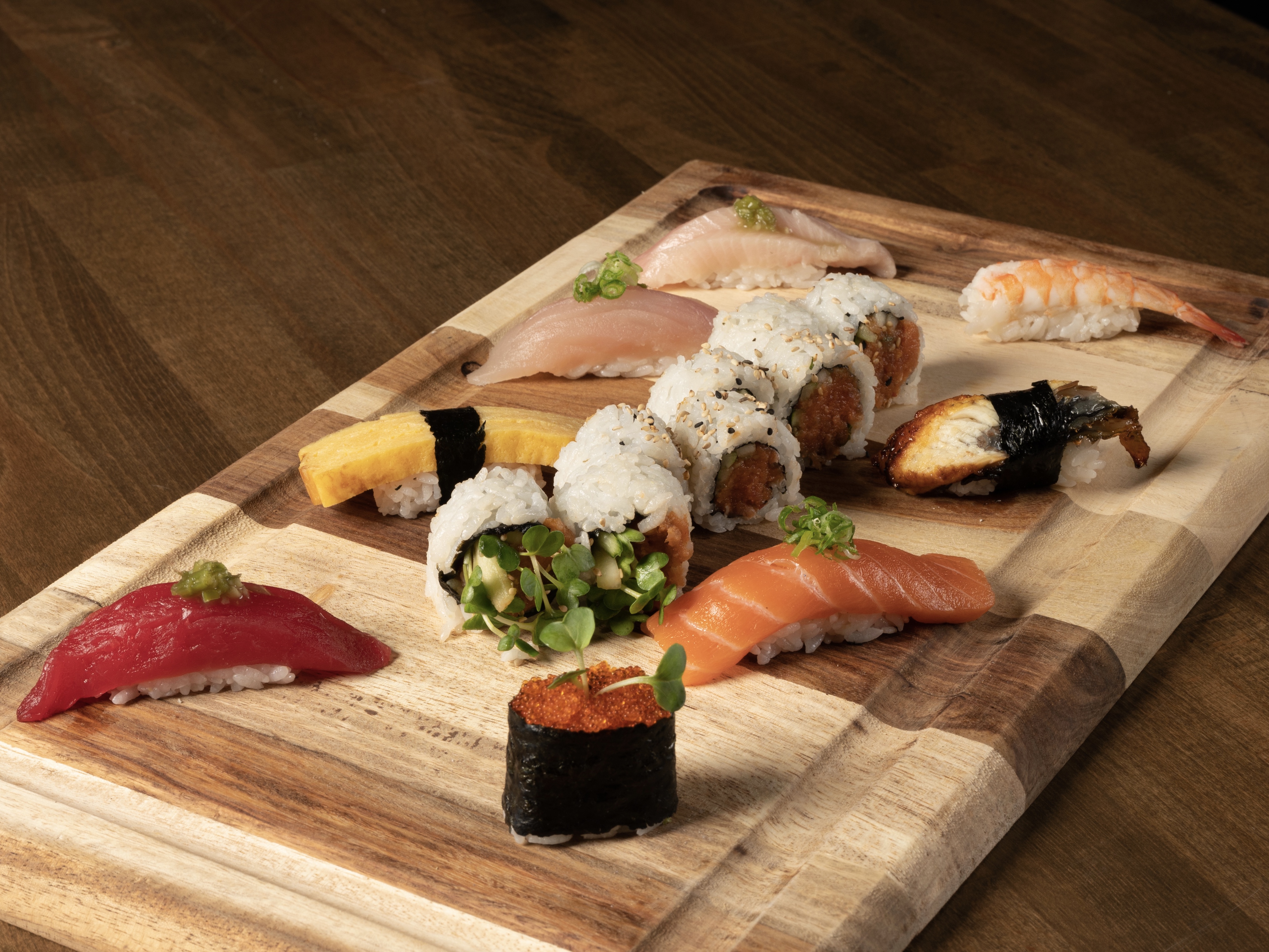 Order Chef's Sushi Plate food online from Zeppin Sushi store, Los Angeles on bringmethat.com
