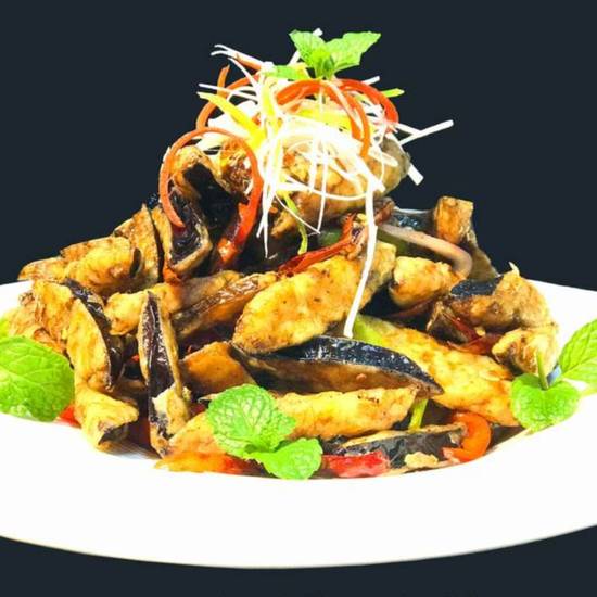 Order Crispy Eggplant with Szechuan Spice脆皮茄子 food online from Chuanyu Fusion store, Oklahoma City on bringmethat.com