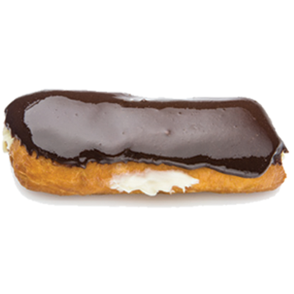 Order Chocolate Long John with Cream Donut food online from Randy Donuts store, Bakersfield on bringmethat.com