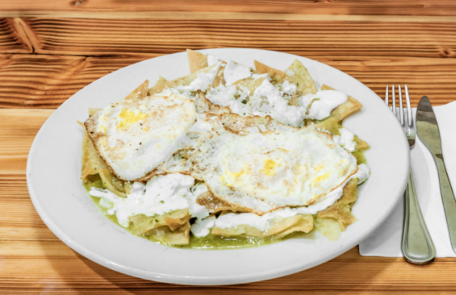 Order Chilaquiles food online from El Rincon Mexican Kitchen And Tequila Bar store, Addison on bringmethat.com
