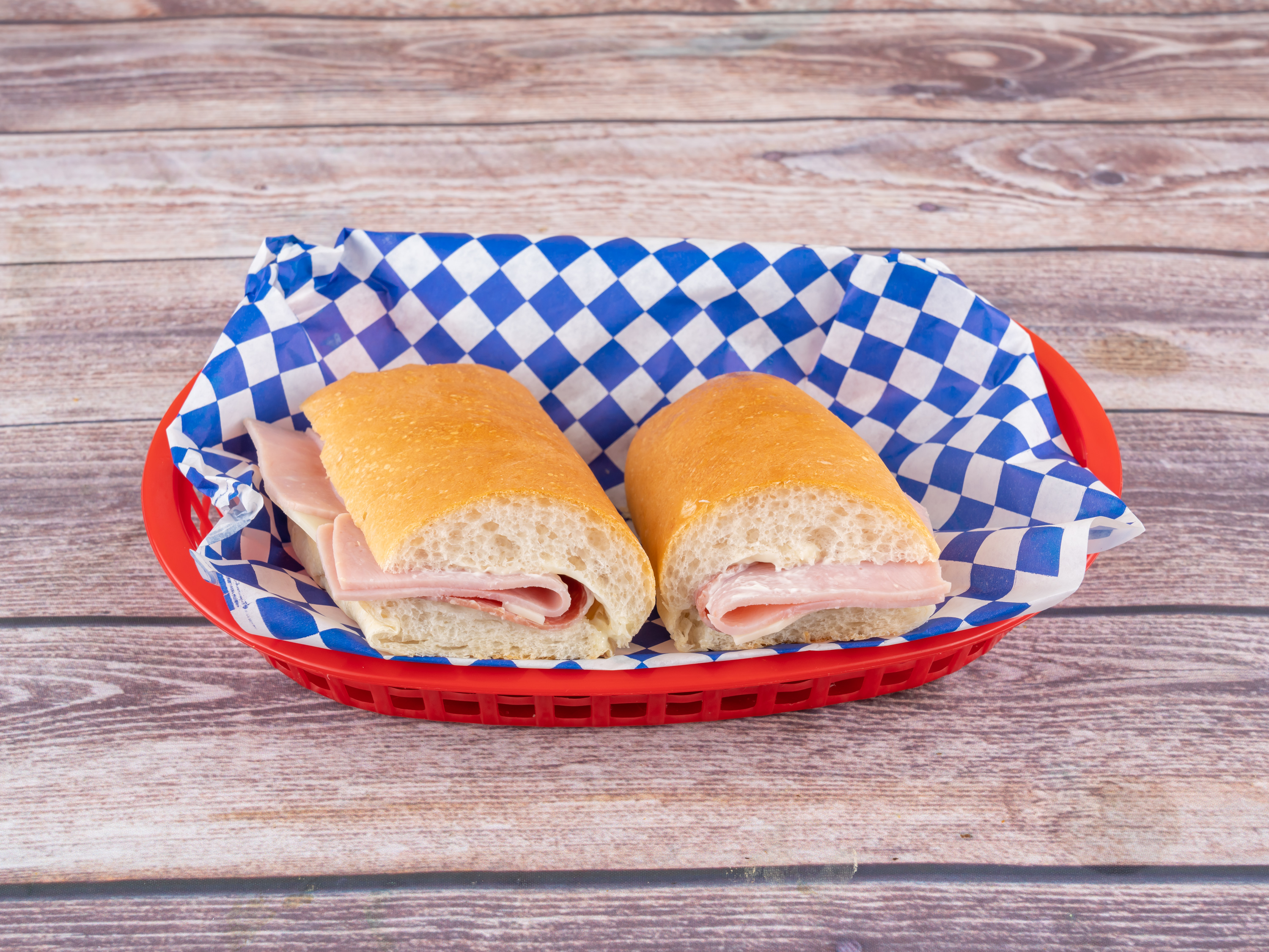 Order Ham, Salami, and Cheese Po-Boy food online from Joes Deli store, Houston on bringmethat.com